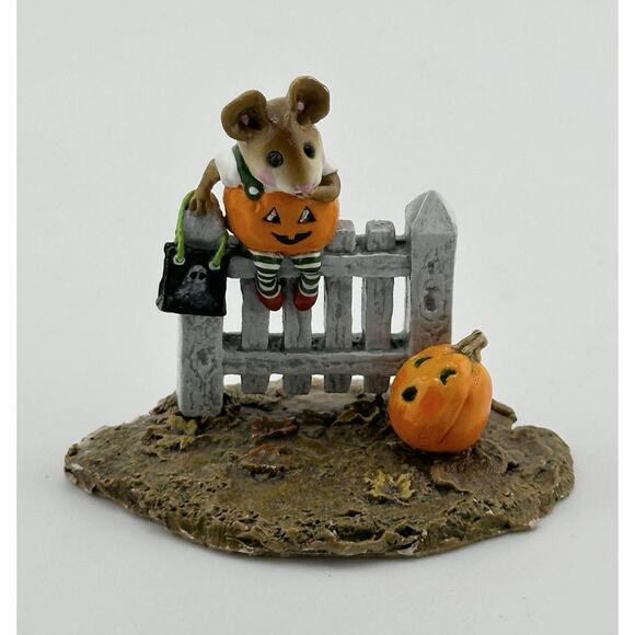 Wee Forest Folk " Pickity Pumpkin " 1998 Mouse Pumpkin M-232 D Petersen Retired - Picture 2 of 9